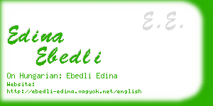 edina ebedli business card